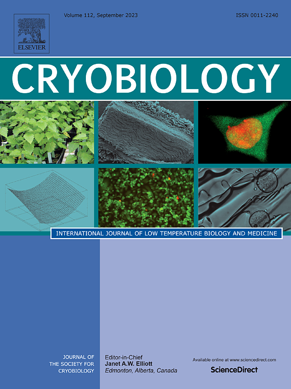 Go to journal home page - Cryobiology